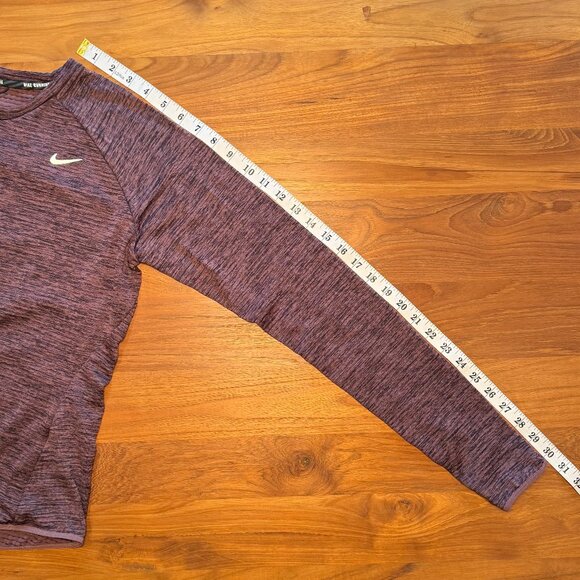 Nike Dri Fit Thermal Running Top, Purple Heather,‎ Medium - Picture 4 of 10